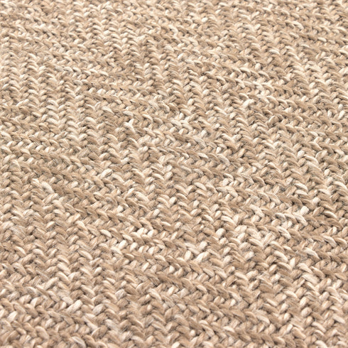 Outdoor Teppich Wetterfest in Sisal Jute Optik | Für Drinnen und Draußen | Terrasse Balkon Garten Wohnzimmer Badezimmer Küche | Fischgrät